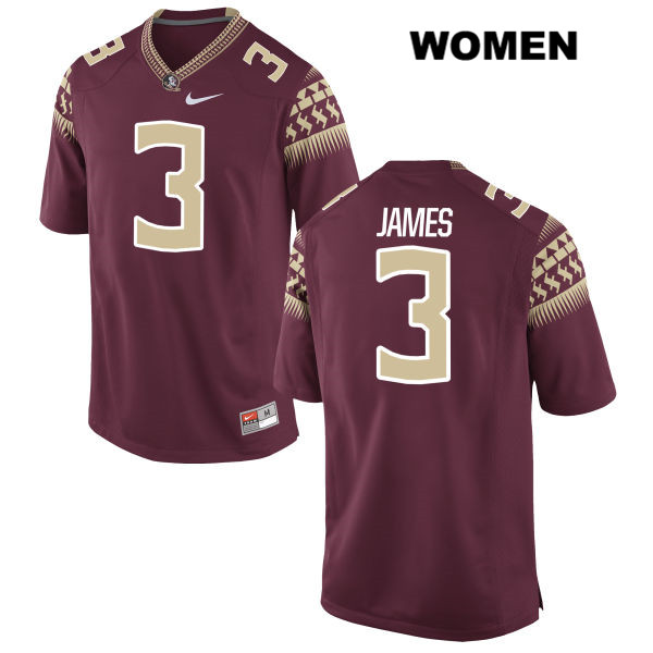 Women's NCAA Nike Florida State Seminoles #3 Derwin James College Red Stitched Authentic Football Jersey WFY0569LW